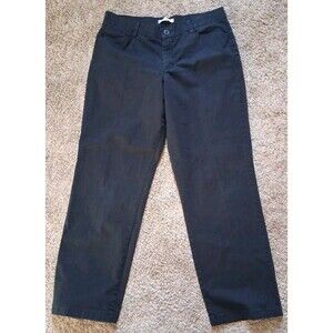 ​Womens Lee Pants Size 14 Medium Relaxed Straight Leg Stretch Black 34/31 Adult